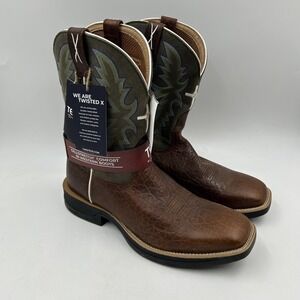 Twisted X | Shoes | Twisted X Mens 3d Brown Leather Grey Green Square ...